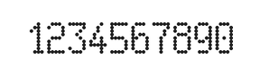 5×9数字点阵字体 ddN59AA0347