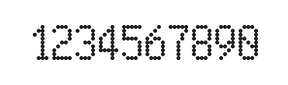 5×9数字点阵字体 ddN59AA0348