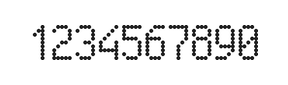 5×9数字点阵字体 ddN59AA0357