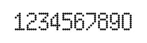 5×9数字点阵字体 ddN59AA0358