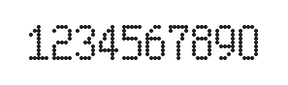5×9数字点阵字体 ddN59AA0363