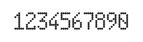 5×9数字点阵字体 ddN59AA0370