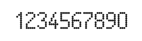 5×9数字点阵字体 ddN59AA0373