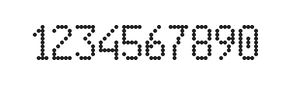 5×9数字点阵字体 ddN59AA0381