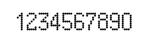 5×9数字点阵字体 ddN59AA0382