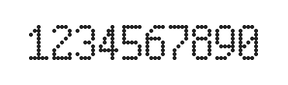 5×9数字点阵字体 ddN59AA0385