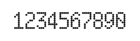 5×9数字点阵字体 ddN59AA0390