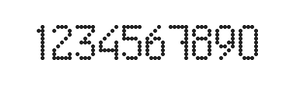 5×9数字点阵字体 ddN59AA0392