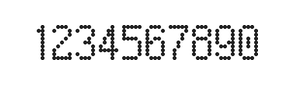 5×9数字点阵字体 ddN59AA0398