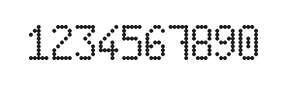 5×9数字点阵字体 ddN59AA0400