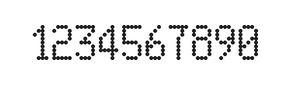 5×9数字点阵字体 ddN59AA0401