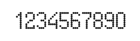 5×9数字点阵字体 ddN59AA0402
