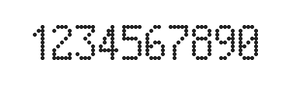 5×9数字点阵字体 ddN59AA0403