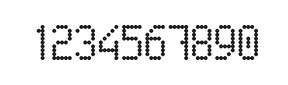 5×9数字点阵字体 ddN59AA0404