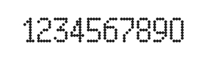 5×9数字点阵字体 ddN59AA0407