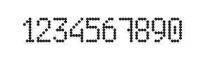 5×9数字点阵字体 ddN59AA0409