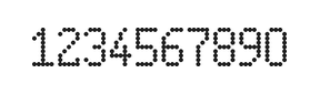 5×9数字点阵字体 ddN59AA0412