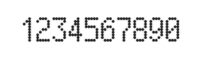 5×9数字点阵字体 ddN59AA0419