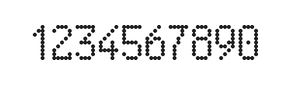 5×9数字点阵字体 ddN59AA0420