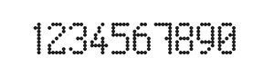 5×9数字点阵字体 ddN59AA0423