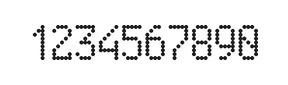 5×9数字点阵字体 ddN59AA0433