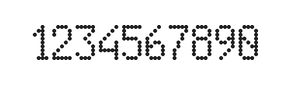 5×9数字点阵字体 ddN59AA0459