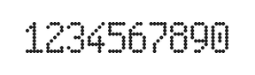 5×9数字点阵字体 ddN59AA0460