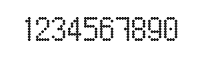 5×9数字点阵字体 ddN59AA0463