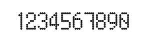 5×9数字点阵字体 ddN59AA0466