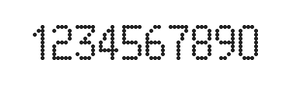 5×9数字点阵字体 ddN59AA0480