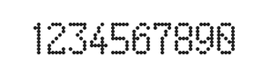 5×9数字点阵字体 ddN59AA0481