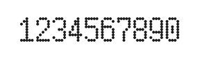 5×9数字点阵字体 ddN59AA0484
