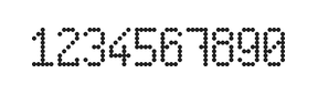 5×9数字点阵字体 ddN59AA0492