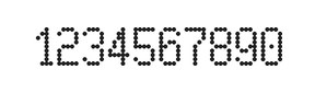 5×9数字点阵字体 ddN59AA0503