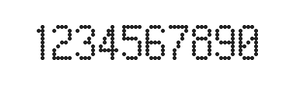 5×9数字点阵字体 ddN59AA0505