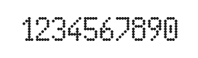 5×9数字点阵字体 ddN59AA0507