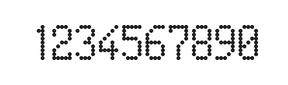 5×9数字点阵字体 ddN59AA0511