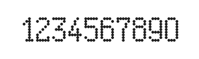 5×9数字点阵字体 ddN59AA0514