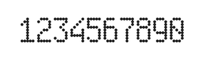 5×9数字点阵字体 ddN59AA0520