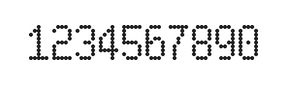 5×9数字点阵字体 ddN59AA0534