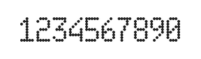 5×9数字点阵字体 ddN59AA0536