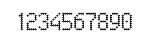 5×9数字点阵字体 ddN59AA0537