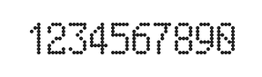 5×9数字点阵字体 ddN59AA0542
