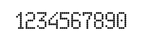 5×9数字点阵字体 ddN59AA0551