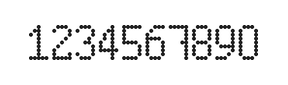 5×9数字点阵字体 ddN59AA0557