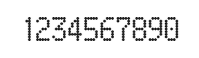 5×9数字点阵字体 ddN59AA0558