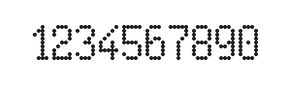 5×9数字点阵字体 ddN59AA0562