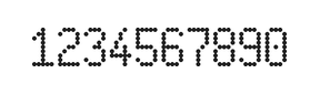 5×9数字点阵字体 ddN59AA0563