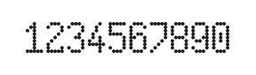 5×9数字点阵字体 ddN59AA0564