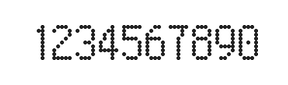 5×9数字点阵字体 ddN59AA0570